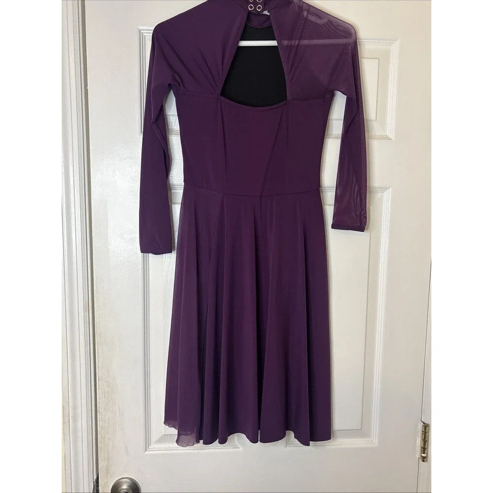 EUC Girls Weissman Purple Dance Recital Dress Costume Sz Large Child  12286